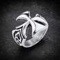 Iron Cross Ring With Design On The Sides (#R0429)