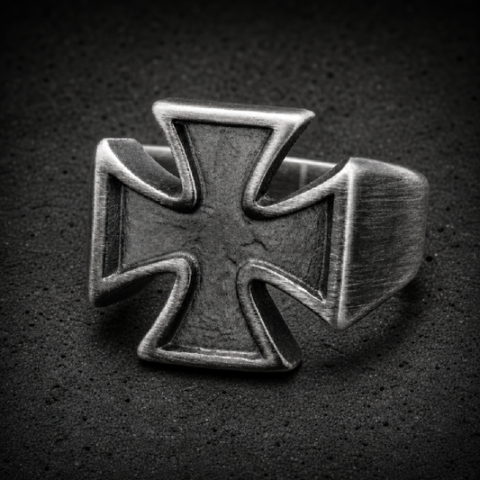Iron Cross Sentinel — 316L Stainless Steel Iron Cross Ring - 316L stainless steel unisex jewelry (R0557)