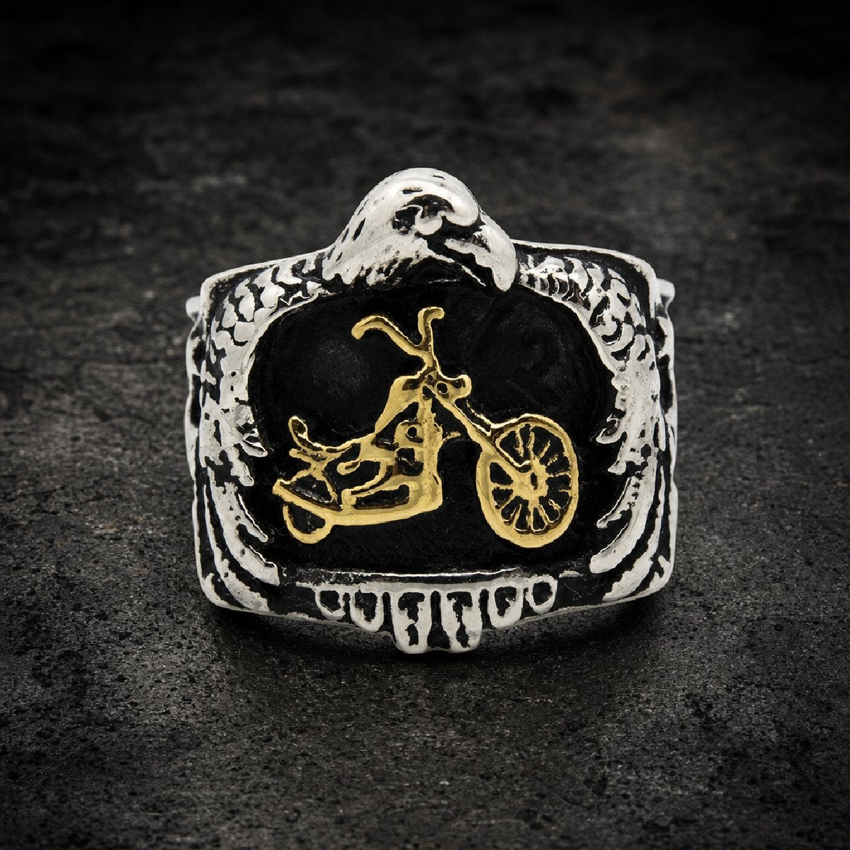 Iron Hog — Eagle Biker Ring - 316L stainless steel unisex jewelry, eagle head motorcycle biker ring, 316l stainless steel…