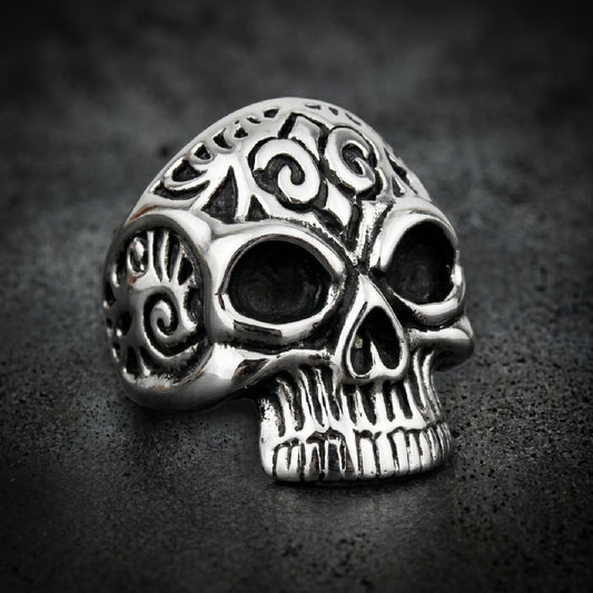 Ironclad Skull — Ornate Skull Ring - 316L stainless steel unisex jewelry, 316l stainless steel skull ring, ornate gothic s…