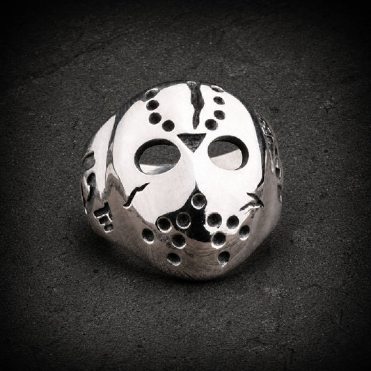 Jason Mask / Friday The 13th / Halloween Stainless Steel Ring (#R0014)