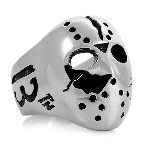 Jason Mask / Friday The 13th / Halloween Stainless Steel Ring (#381)