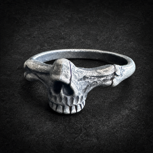 Jawbreaker Skull Ring - 316L stainless steel unisex jewelry (R0587)