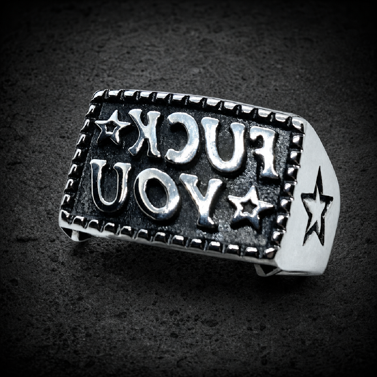 KCUF UOY Ring - 316L stainless steel unisex jewelry (R0535)