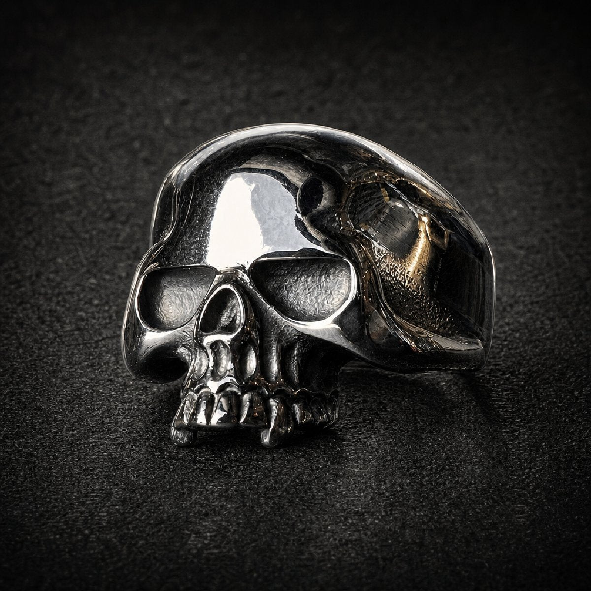 Keith Richards Inspired 'OLD SCHOOL' Black-Tone Skull Ring - 316L stainless steel unisex jewelry, black tone skull ring, k…