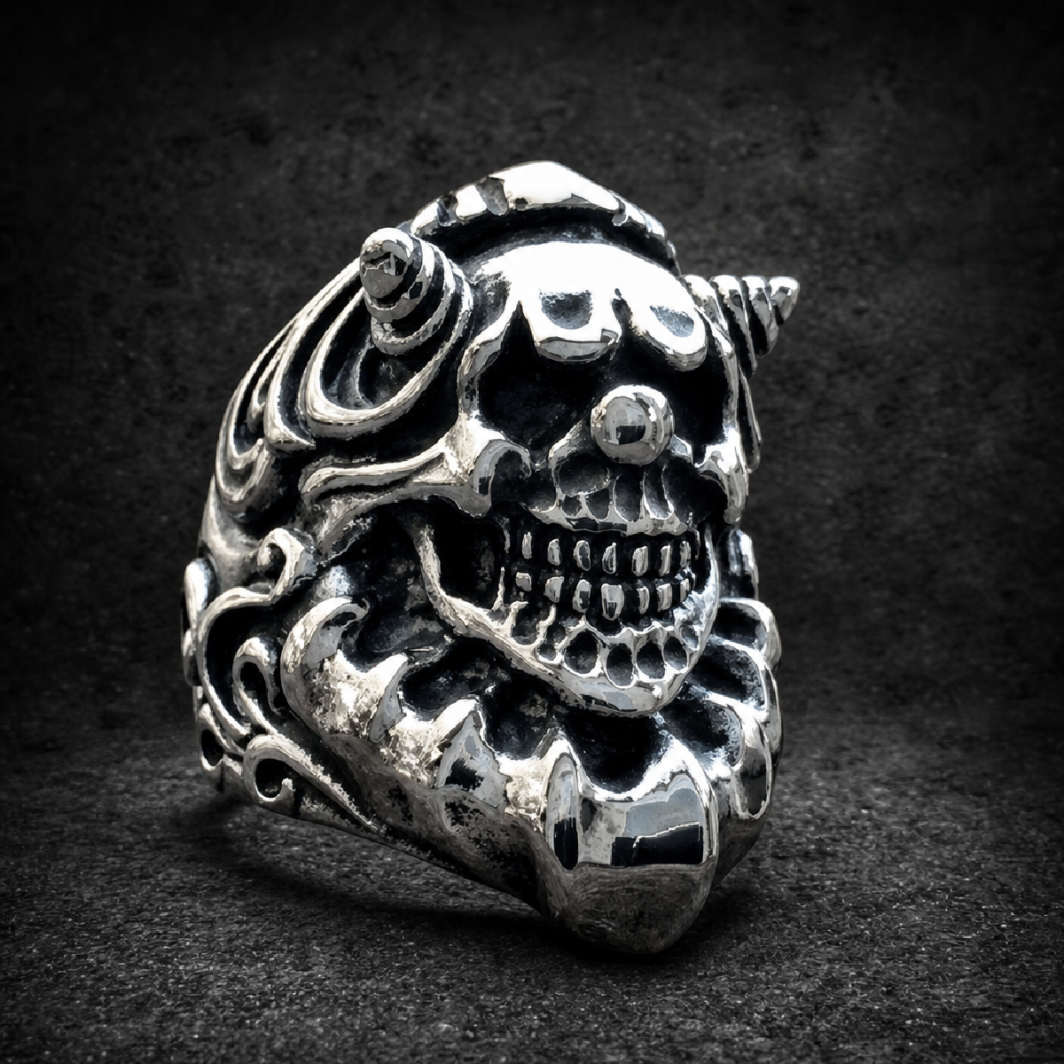 KillJoy - Stainless Steel Clown Ring - 316L stainless steel unisex jewelry (R0714)