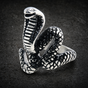 King Cobra Snake Biker Ring Stainless Steel (#R0634)