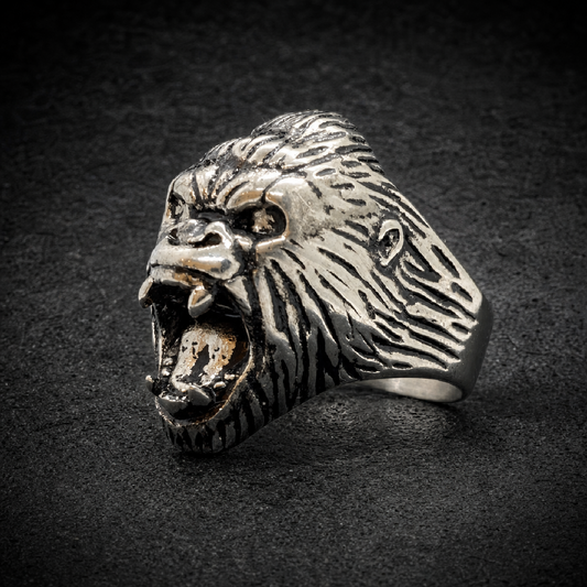King Kong - stainless steel ring - 316L stainless steel unisex jewelry (R0484)