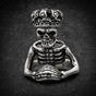 King of Pain - Stainless Steel Skeleton/Skull Ring (#R0636)