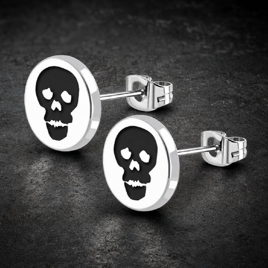 Kiss The Skull Earrings (c196)