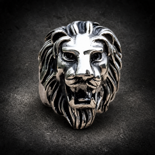 Lion Heart - Big, Bold & Heavy Ring - 316L stainless steel unisex jewelry (R0498)