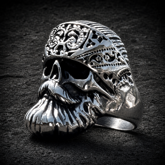 Loco Life — 316L Stainless Steel Skull Ring - 316L stainless steel unisex jewelry (R0555)