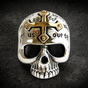 Lords Prayer Skull Ring w/ Gold Cross ✝️✨ (#R0530)