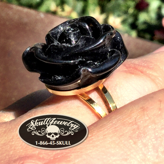 Black Rose Ring (#m0253)