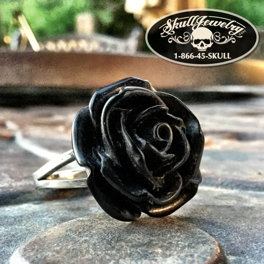 'You're My Best Friend' Black Rose Ring