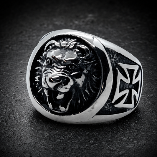 Majestic Fury - Lion Ring - 316L stainless steel unisex jewelry (R0756)