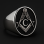 Dark Masonic Brotherhood Ring (#R0059)