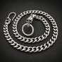 Gravebound — Double Skull Stainless Steel Wallet Chain (#WC0009)