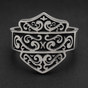 The Iron Crest Scroll Ring (#R0918)