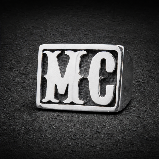 Motorcycle Club MC Stainless Steel Heavy Bold Ring - 316L stainless steel unisex jewelry (R0693)