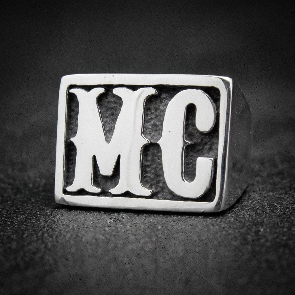 Motorcycle Club MC Stainless Steel Heavy Bold Ring (#557)