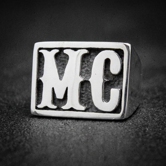 Motorcycle Club MC Stainless Steel Heavy Bold Ring (#557)