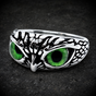 Mystical Green Owl's Gaze Ring (#R0683)