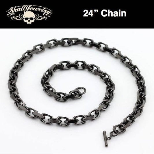 "Man in Black" Big, Bold & Heavy Black 24" Chain