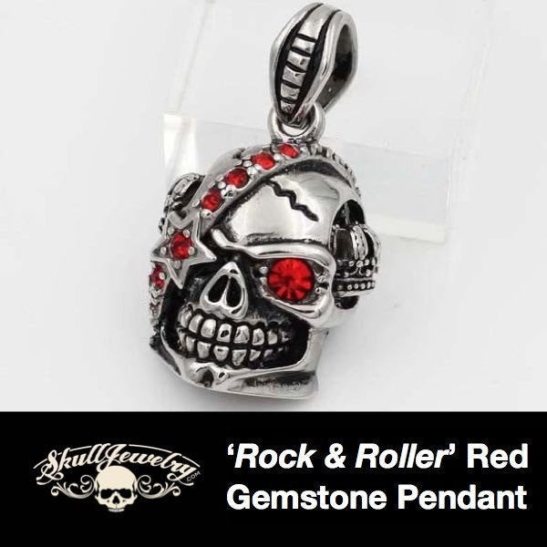 Rock & Roller Red Gemstone Pendant