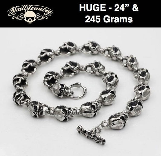 'No More Mr. Nice Guy' EXTRA Big, Bold & Heavy Skull Chain