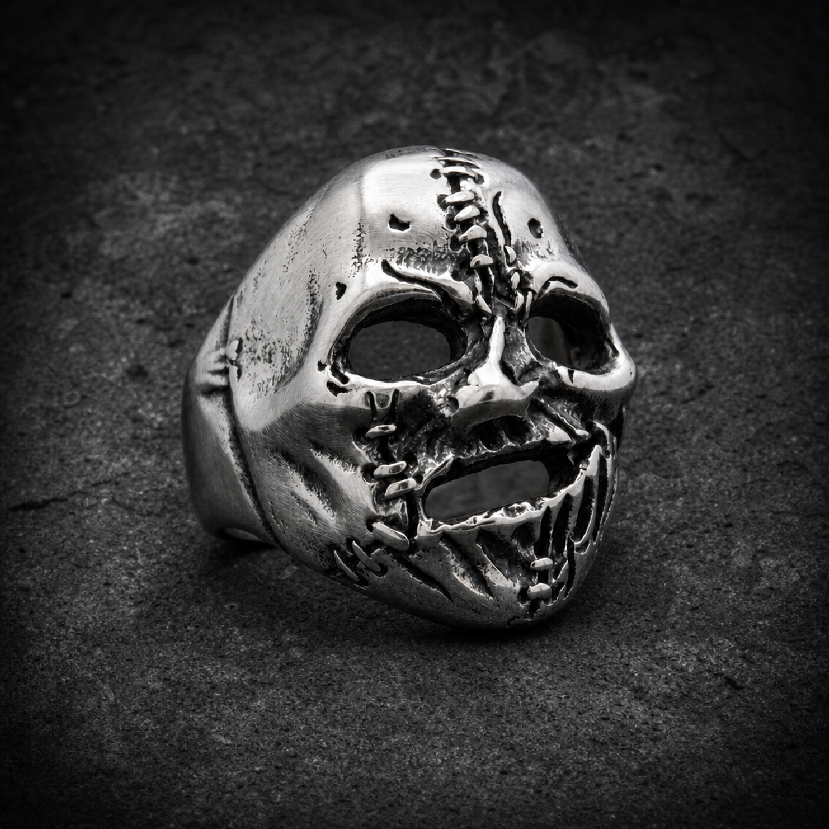 NARBENKÖNIG Final of XV — DEATHMASK LEGION - ring 316L stainless steel unisex jewelry (R0852)