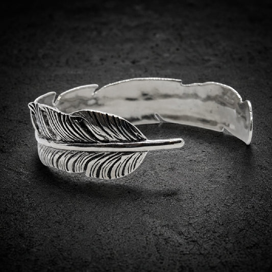 Native American Leaf Bangle Bracelet (#bangle012)