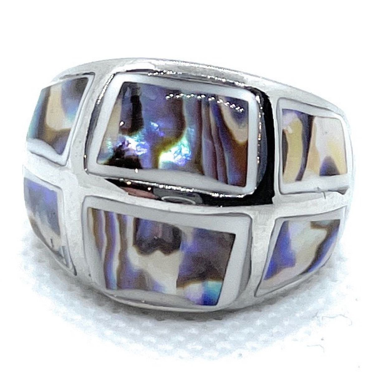 new zealand paua abalone shell ring