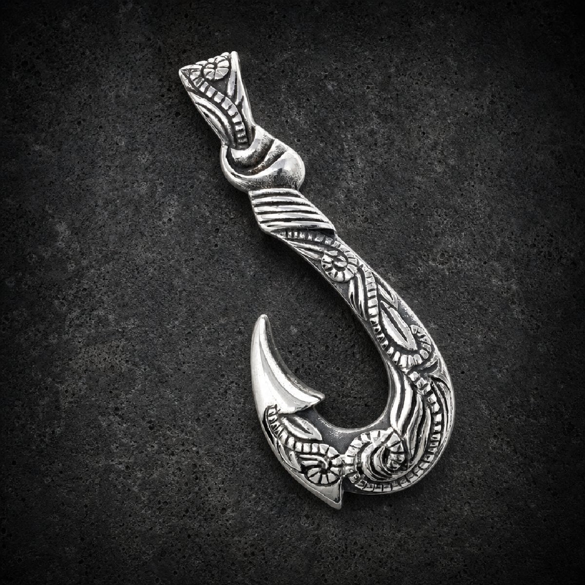Ocean Hunter's Grasp — Makau Hook Pendant
