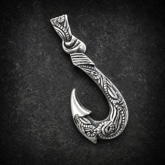 Ocean Hunter's Grasp — Makau Hook Pendant