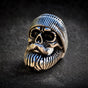 Ol' Smoker's Grin — Biker Skull Ring (#R0903)
