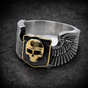 Outlaw Biker Skull Ring (#R0328)