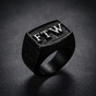FTW Black Biker Ring (#R0176)