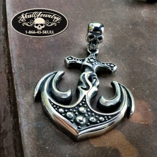 Skull & Anchor Stainless Steel Pendant