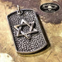 Star of David Dog Tag Pendant (#p039)
