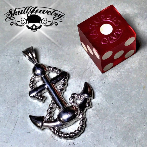 Anchored Cross Pendant size comparison