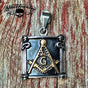 Stainless Steel Gold Freemason Masonic Pendant (p256)