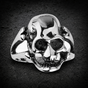 Pinky Skull Ring w/ Bones (#R0386)