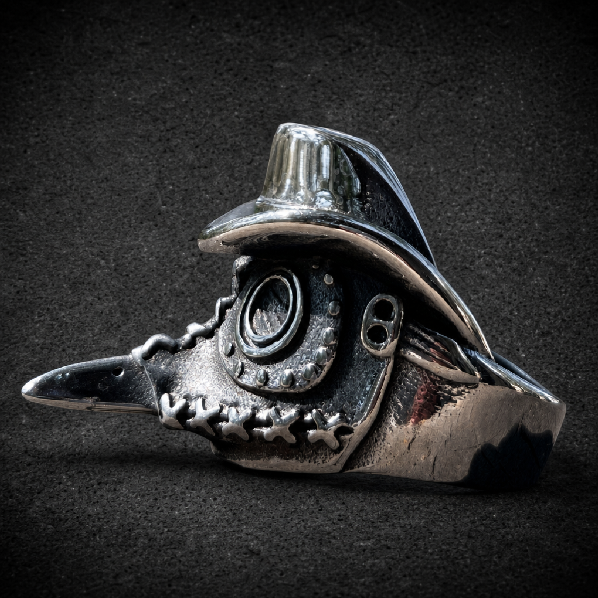 Plague Doctor Ring - 316L stainless steel unisex jewelry (R0352)