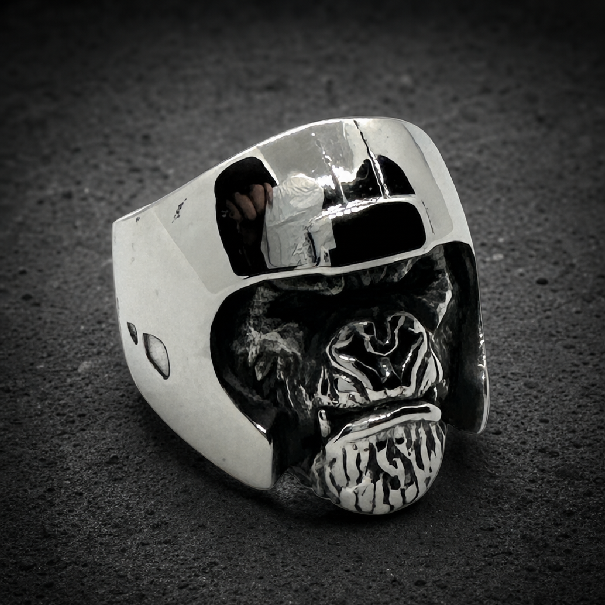 Planet of the Apes ring - 316L stainless steel unisex jewelry (R0339)