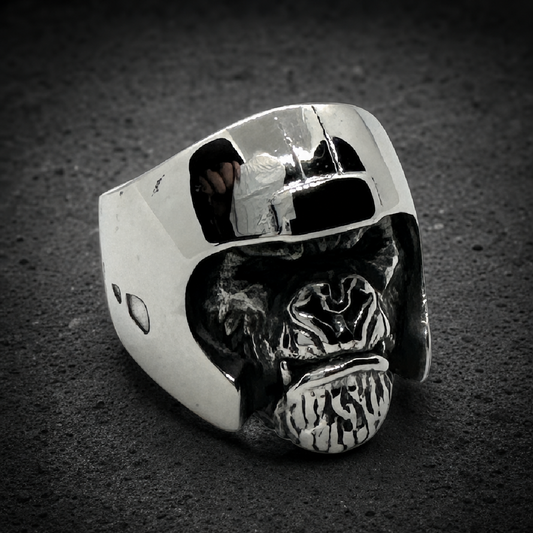 Planet of the Apes ring - 316L stainless steel unisex jewelry (R0339)