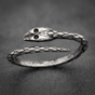 .925 Sterling Silver - Polished Serpent Ring (#R0225)
