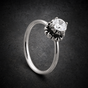 Proud Mary - Natural WHITE Zircon Stone Ring (#R0574)