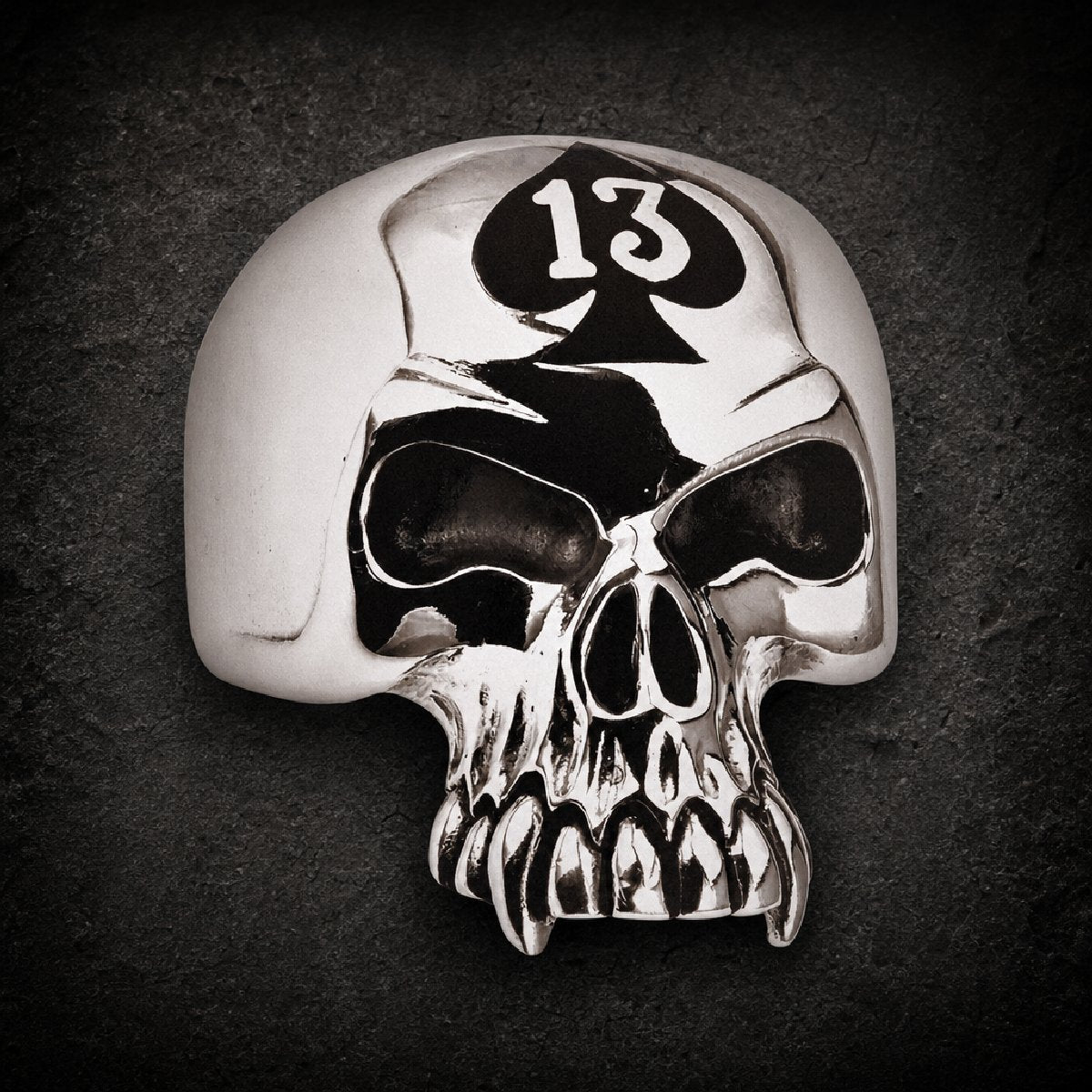 Reaper's Spade — Lucky 13 Skull Ring - 316L stainless steel unisex jewelry, lucky 13 spade skull ring, 316l stainless stee…