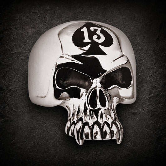 Reaper's Spade — Lucky 13 Skull Ring - 316L stainless steel unisex jewelry, lucky 13 spade skull ring, 316l stainless stee…